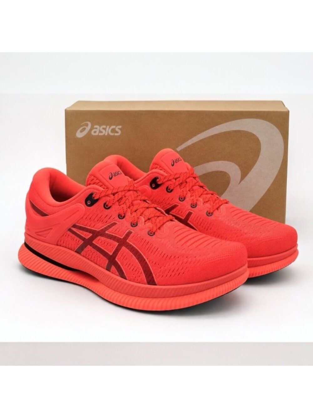 ASICS MetaRide Supportive Running Shoes Mens 12 Sunrise Red Midnight 1011A967-70